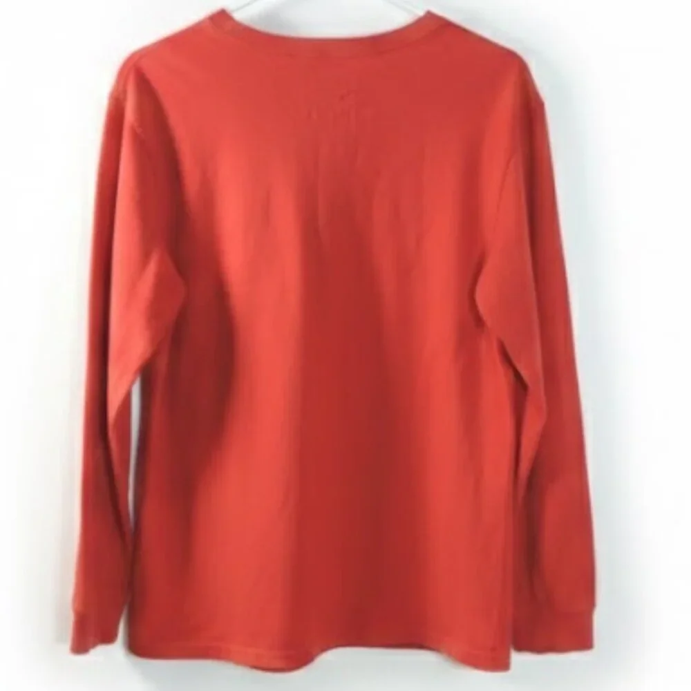 Nike Mens Large Shirt Long Sleeve Regular Fit Red T-Shirt